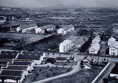 昭和27年当時の大江キャンパスの全景